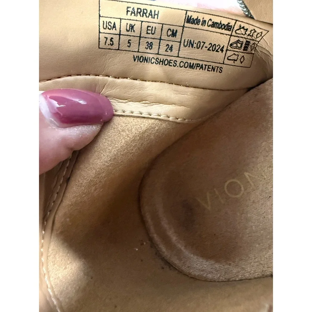 Vionic Women's Farrah Leather Ankle Boots Dark Khaki Suede W7.5 - Picture 8 of 8